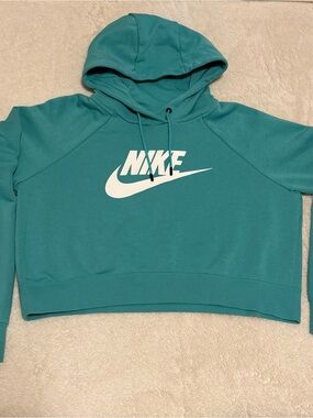 Nike Teal Hooded Pullover with White Swoosh